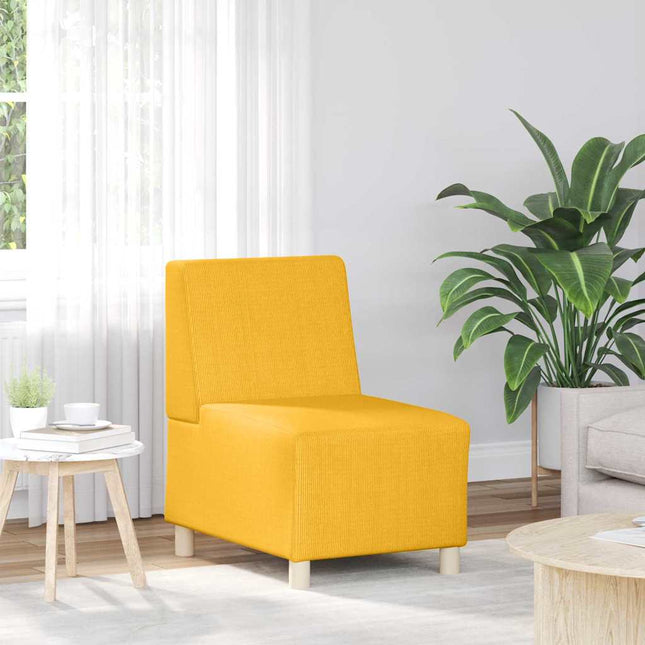 Unité de Sofa Modulaire Sans Accoudoirs Jaune clair