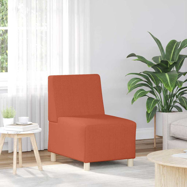 Unité de Sofa Modulaire Sans Accoudoirs Orange 55 x 74 x 82 cm