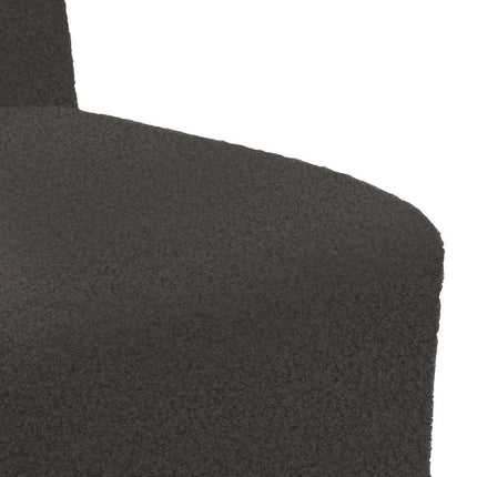 Canapé modulaire sans accoudoirs Gris foncé 55 cm Tissu bouclé aspect laine