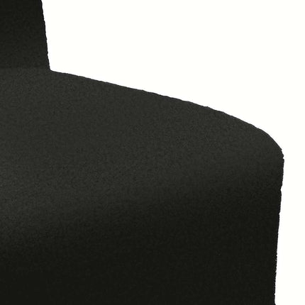 Canapé modulaire sans accoudoirs Noir 55 cm Tissu bouclé aspect laine