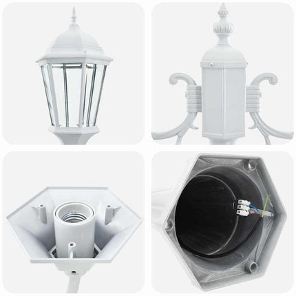 Lumière de jardin Blanc 235 cm Aluminium