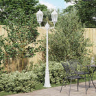 Lumière de jardin Blanc 235 cm Aluminium