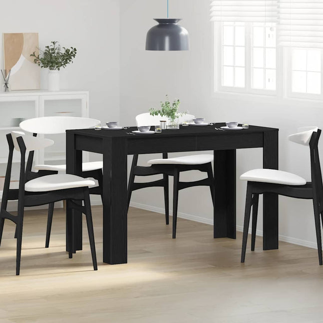 Table à dîner chêne noir 120x60x76 cm bois d'ingénierie
