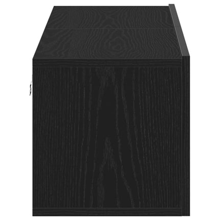 Meuble TV chêne noir 120x30x30,5 cm bois d'ingénierie