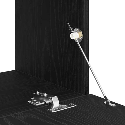 Meuble TV chêne noir 120x30x30,5 cm bois d'ingénierie