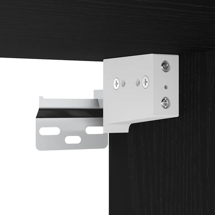 Meuble TV chêne noir 120x30x30,5 cm bois d'ingénierie