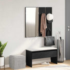 Set de meubles de couloir 4 pcs Chêne noir Bois d'ingénierie