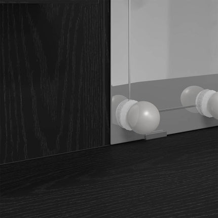 Table de Toilette Chêne noir 96 x 40 x 142 cm Bois d'ingénierie