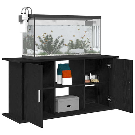 Support d'aquarium chêne noir 121x41x58 cm bois d'ingénierie