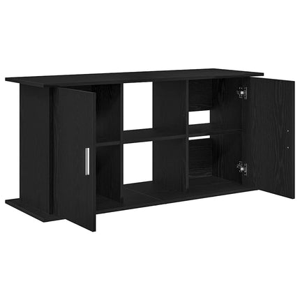 Support d'aquarium chêne noir 121x41x58 cm bois d'ingénierie