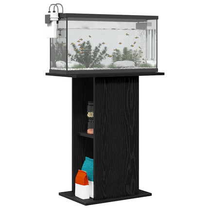 Support pour aquarium chêne noir 60,5x36x72,5 cm