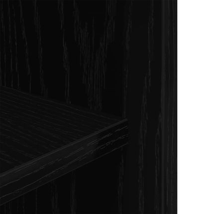 Support d'aquarium Chêne noir 75x36x72,5 cm Bois d'ingénierie
