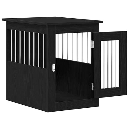Meuble pour cage à chien en chêne noir 45 x 62 x 59 cm Bois d'ingénierie