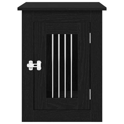 Meuble pour cage à chien en chêne noir 45 x 62 x 59 cm Bois d'ingénierie