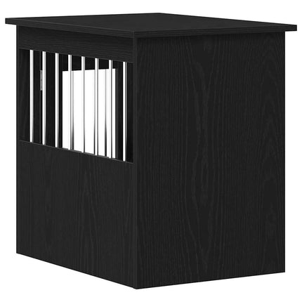 Meuble pour cage à chien en chêne noir 45 x 62 x 59 cm Bois d'ingénierie