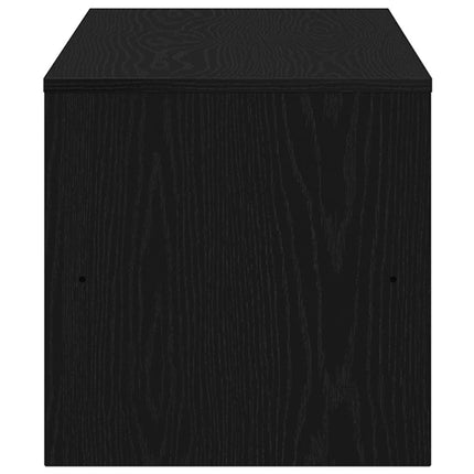 Meuble TV chêne noir 120x40x40 cm bois d'ingénierie