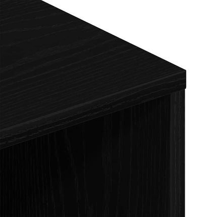 Meuble TV chêne noir 120x40x40 cm bois d'ingénierie