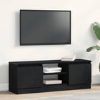 Meuble TV chêne noir 102x30x36 cm bois d'ingénierie