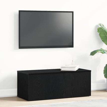 Meuble TV avec tiroir Chêne noir 80x34x30 cm Bois d'ingénierie
