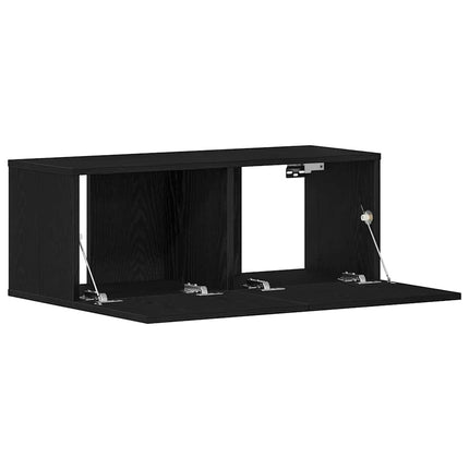 Meubles TV Chêne noir 80 x 30 x 30 cm Bois d'ingénierie