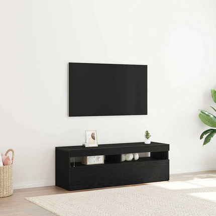 Meuble TV Noir 120 x 35 x 40 cm Bois d'ingénierie