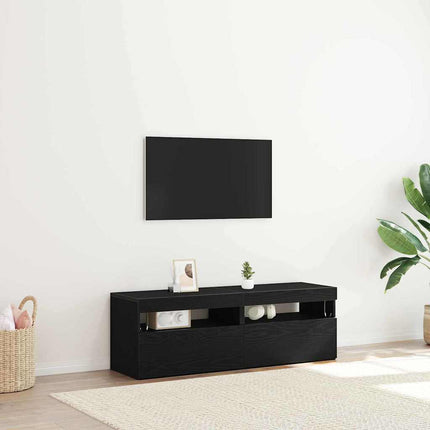 Meuble TV 2 pcs Noir 60 x 35 x 40 cm Bois d'ingénierie