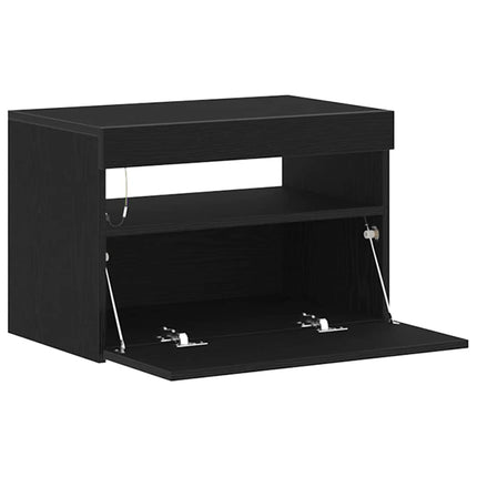 Meuble TV 2 pcs Noir 60 x 35 x 40 cm Bois d'ingénierie