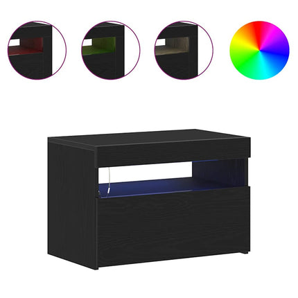 Meuble TV 2 pcs Noir 60 x 35 x 40 cm Bois d'ingénierie