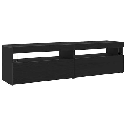 Meuble TV 2 pcs Noir 75 x 35 x 40 cm Bois d'ingénierie