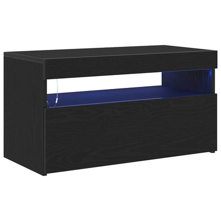 Meuble TV 2 pcs Noir 75 x 35 x 40 cm Bois d'ingénierie