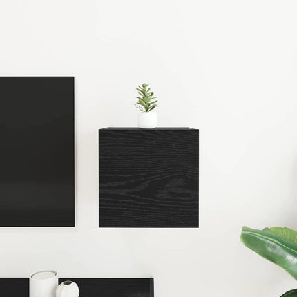 Meuble TV Chêne noir 30,5 x 30 x 30 cm Bois d'ingénierie