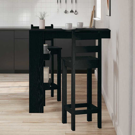 Table De Bar Murale Avec Étagère 102 X 45 X 103,5 Cm Chêne noir