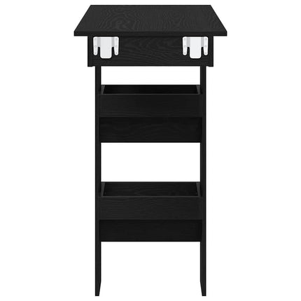 Table De Bar Murale Avec Étagère 102 X 45 X 103,5 Cm Chêne noir