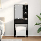 Table de Toilette Chêne noir 60 x 40 x 140 cm Bois d'ingénierie