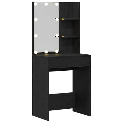 Table de Toilette Chêne noir 60 x 40 x 140 cm Bois d'ingénierie