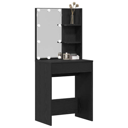Table de Toilette Chêne noir 60 x 40 x 140 cm Bois d'ingénierie