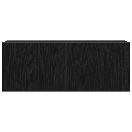 Meuble TV 2 pcs Chêne noir 80 x 30 x 30 cm Bois d'ingénierie