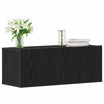 Meuble TV 2 pcs Chêne noir 80 x 30 x 30 cm Bois d'ingénierie