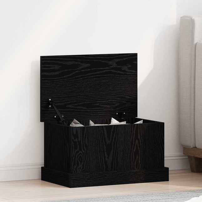 Boîte de Rangement Chêne noir 50 x 30 x 28 cm Bois d'ingénierie