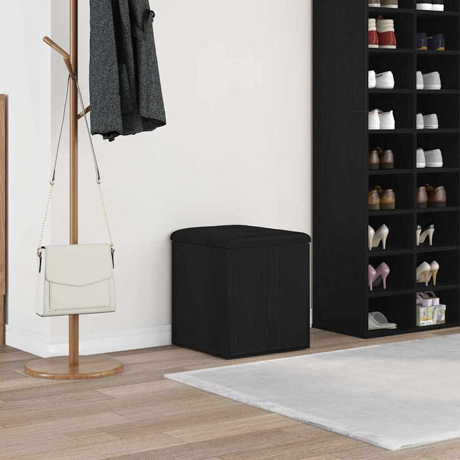 Banc de Rangement Chêne noir 42 x 42 x 45 cm Bois d'ingénierie