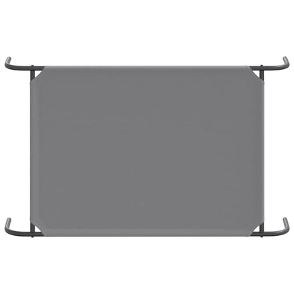 Lit surélevé pour chien gris 110x65x20 cm tissu oxford et acier