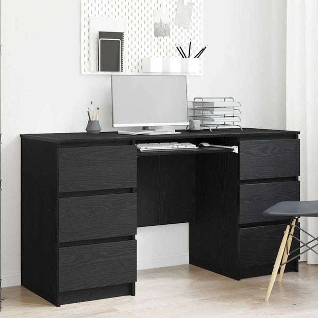 Bureau Chêne noir 140 x 50 x 76 cm Bois d'ingénierie