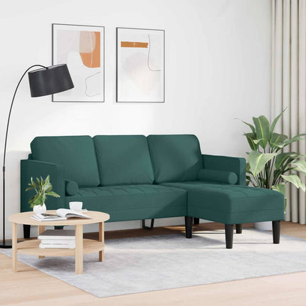 Ensemble de Canapés Vert foncé 173 x 131 x 67 cm tissu