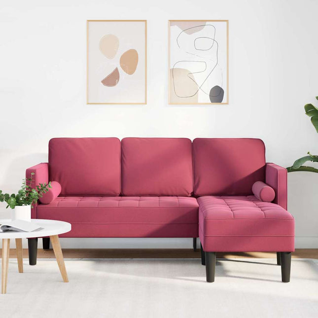Ensemble de Canapés Rouge bordeaux 173 x 131 x 67 cm Velours