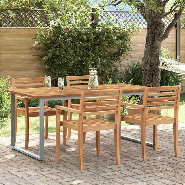 Table de jardin pour repas Gris 180 x 90 x 75 cm