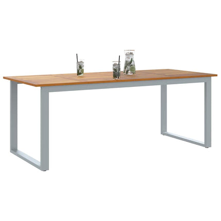 Table de jardin pour repas Gris 200 x 90 x 75 cm