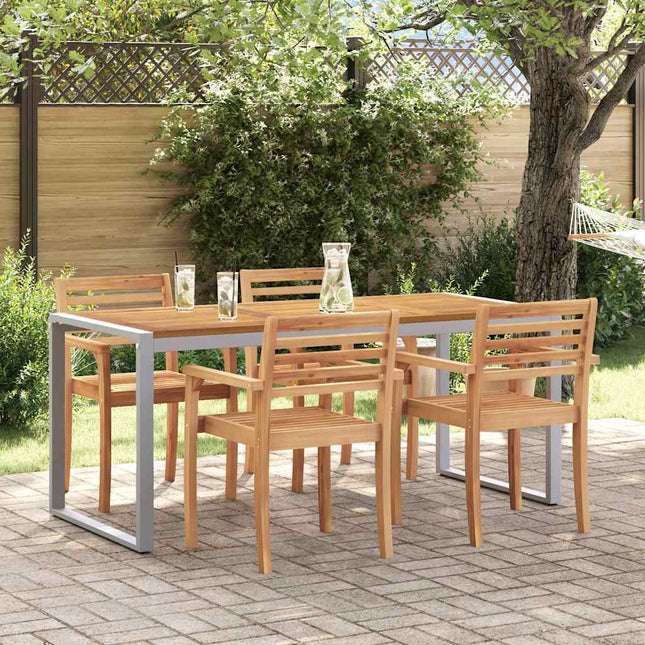 Table de jardin pour repas Gris 180 x 90 x 75 cm
