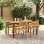 Tables de jardin Naturel et noir 150 x 90 x 75 cm