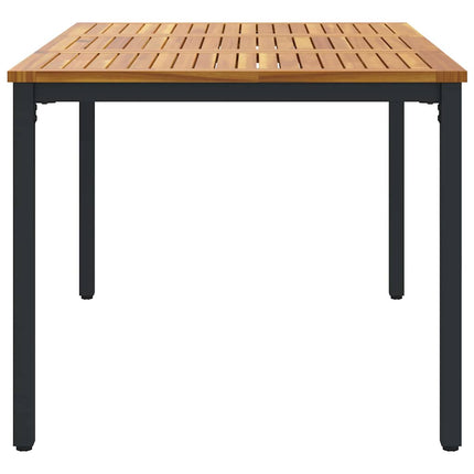 Tables de jardin Naturel et noir 150 x 90 x 75 cm