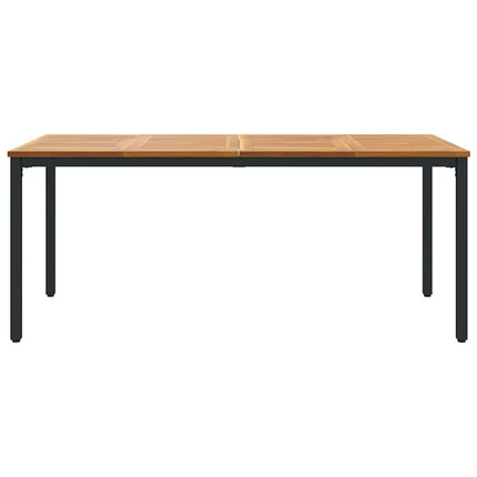 Tables de jardin Naturel et noir 180 x 90 x 75 cm